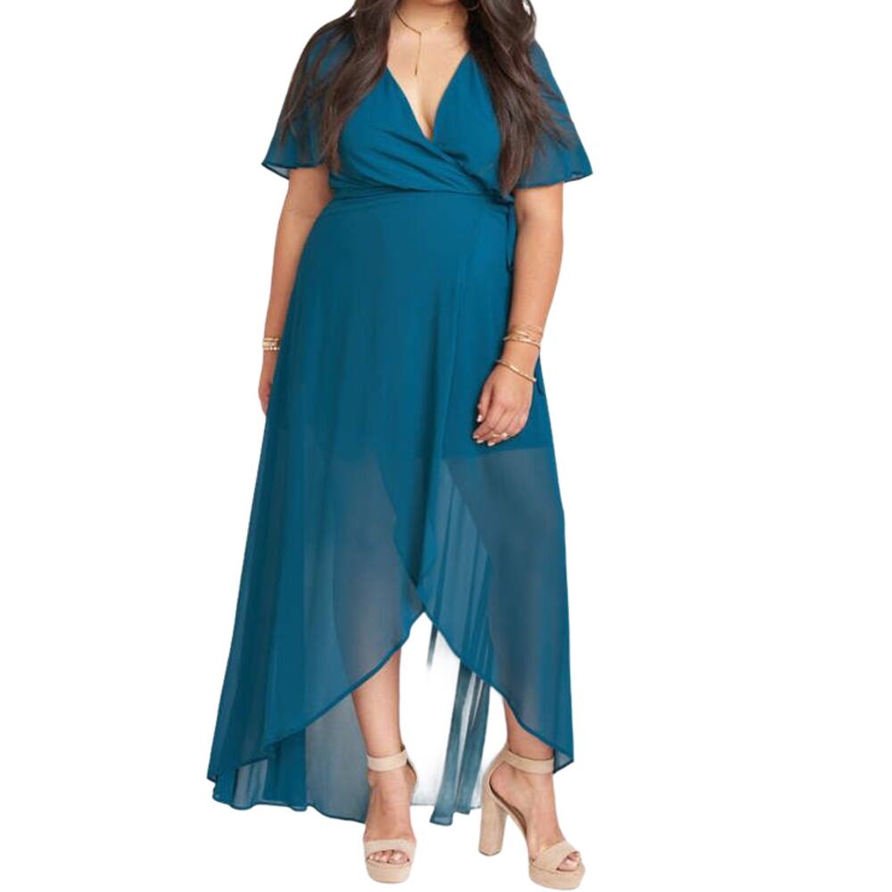 Show Me Your MuMu Sophia Wrap Dress XXL NWT Jade